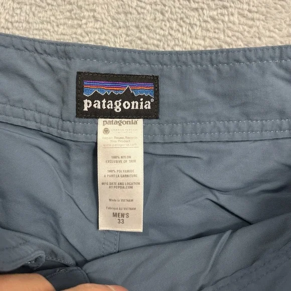 Patagonia Wavefarer Board Shorts Trunks Swim Outdoors Blue Mens Size 33 - Picture 2 of 9